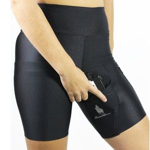 Dene Adams White Body Shaping Thigh Holster Shorts